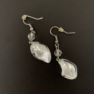 White Dangly Earrings